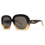 Loewe - Occhiali da Sole Quadrati a Mezzaluna - Nero Sfumato/Beige - Loewe Eyewear