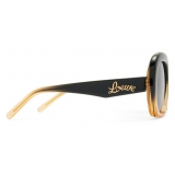 Loewe - Occhiali da Sole Quadrati a Mezzaluna - Nero Sfumato/Beige - Loewe Eyewear