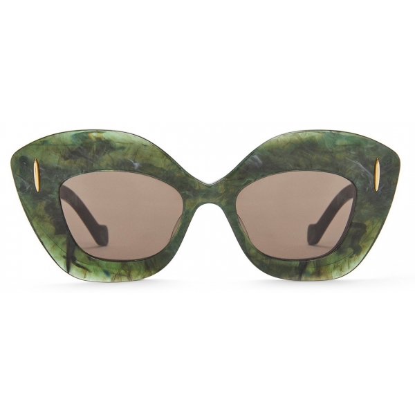 Loewe - Occhiali da Sole Retro Screen - Verde Marmo - Loewe Eyewear