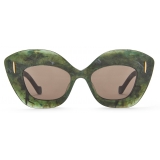 Loewe - Occhiali da Sole Retro Screen - Verde Marmo - Loewe Eyewear