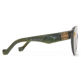 Loewe - Occhiali da Sole Retro Screen - Verde Marmo - Loewe Eyewear