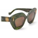 Loewe - Occhiali da Sole Retro Screen - Verde Marmo - Loewe Eyewear