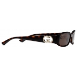 Gucci - Occhiale da Sole Rettangolare - Tartaruga Scuro - Gucci Eyewear