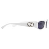 Gucci - Occhiale da Sole Rettangolare - Bianco - Gucci Eyewear