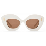 Loewe - Occhiali da Sole Retro Screen - Bianco/Avorio - Loewe Eyewear