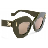 Loewe - Occhiali da Sole Retro Screen - Kaki Lucido - Loewe Eyewear