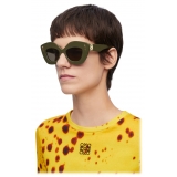 Loewe - Occhiali da Sole Retro Screen - Kaki Lucido - Loewe Eyewear