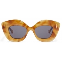 Loewe - Retro Screen Sunglasses - Shiny Blonde Havana/Smoke - Loewe Eyewear