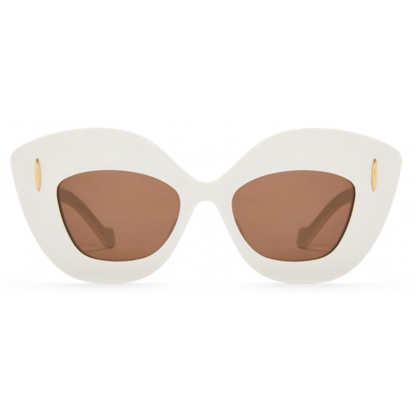 Loewe - Occhiali da Sole Retro Screen - Bianco/Avorio - Loewe Eyewear