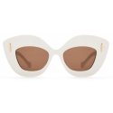 Loewe - Occhiali da Sole Retro Screen - Bianco/Avorio - Loewe Eyewear