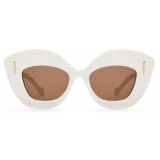 Loewe - Occhiali da Sole Retro Screen - Bianco/Avorio - Loewe Eyewear