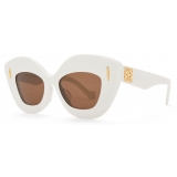 Loewe - Occhiali da Sole Retro Screen - Bianco/Avorio - Loewe Eyewear