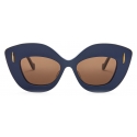 Loewe - Occhiali da Sole Retro Screen - Blu Navy - Loewe Eyewear