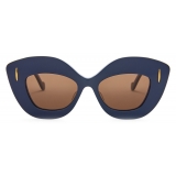 Loewe - Occhiali da Sole Retro Screen - Blu Navy - Loewe Eyewear