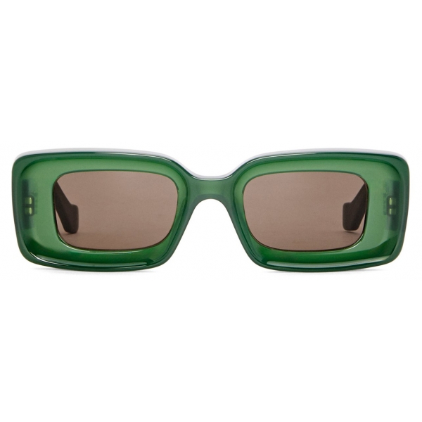 Loewe - Rectangular Sunglasses - Shiny Opaline Green - Loewe Eyewear