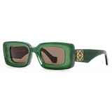 Loewe - Occhiali da Sole Rettangolari - Verde Opalino Lucido - Loewe Eyewear