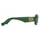 Loewe - Occhiali da Sole Rettangolari - Verde Opalino Lucido - Loewe Eyewear