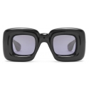 Loewe - Inflated Rectangular Sunglasses in Nylon - Black - Loewe Eyewear