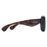 Loewe - Inflated Rectangular Sunglasses in Nylon - Havana - Loewe Eyewear