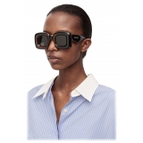 Loewe - Inflated Rectangular Sunglasses in Nylon - Havana - Loewe Eyewear