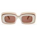 Loewe - Multilayer Rectangular Sunglasses - White/Beige - Loewe Eyewear