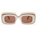 Loewe - Multilayer Rectangular Sunglasses - White/Beige - Loewe Eyewear