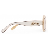 Loewe - Multilayer Rectangular Sunglasses - White/Beige - Loewe Eyewear