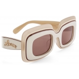 Loewe - Multilayer Rectangular Sunglasses - White/Beige - Loewe Eyewear