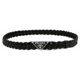 Prada - Black Braided Leather Belt - Prada Exclusive Luxury Collection