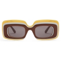 Loewe - Multilayer Rectangular Sunglasses - Brown/Multicolor - Loewe Eyewear