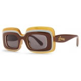 Loewe - Multilayer Rectangular Sunglasses - Brown/Multicolor - Loewe Eyewear