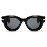 Loewe - Inflated Round Sunglasses in Nylon - Shiny Black - Loewe Eyewear