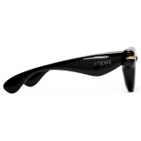 Loewe - Inflated Round Sunglasses in Nylon - Shiny Black - Loewe Eyewear