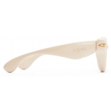 Loewe - Inflated Round Sunglasses in Nylon - Ivory/Brown - Loewe Eyewear