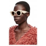 Loewe - Inflated Round Sunglasses in Nylon - Ivory/Brown - Loewe Eyewear