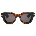 Loewe - Inflated Round Sunglasses in Nylon - Dark Havana - Loewe Eyewear