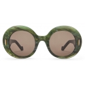 Loewe - Round Screen Sunglasses - Marble Green - Loewe Eyewear