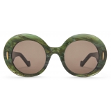 Loewe - Round Screen Sunglasses - Marble Green - Loewe Eyewear