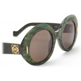 Loewe - Round Screen Sunglasses - Marble Green - Loewe Eyewear