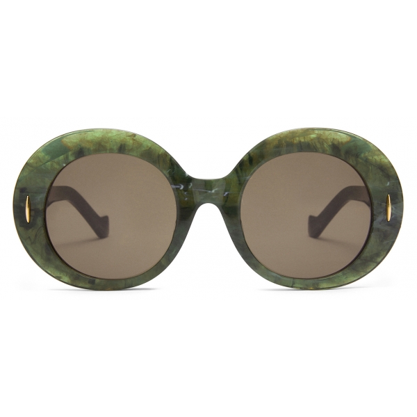 Loewe - Round Screen Sunglasses - Marble Green - Loewe Eyewear