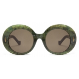 Loewe - Occhiali da Sole Round Screen - Verde Marmo - Loewe Eyewear