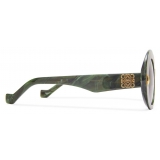 Loewe - Round Screen Sunglasses - Marble Green - Loewe Eyewear