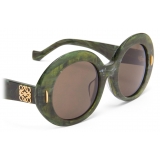 Loewe - Round Screen Sunglasses - Marble Green - Loewe Eyewear