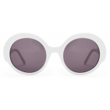 Loewe - Round Slim Sunglasses - White/Ivory - Loewe Eyewear