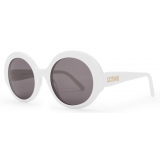 Loewe - Occhiali da Sole Round Slim - Bianco/Avorio - Loewe Eyewear