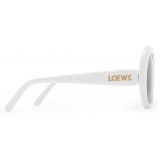 Loewe - Occhiali da Sole Round Slim - Bianco/Avorio - Loewe Eyewear