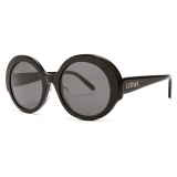 Loewe - Occhiali da Sole Round Slim - Nero - Loewe Eyewear