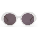 Loewe - Occhiali da Sole Round Slim - Bianco/Avorio - Loewe Eyewear