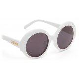 Loewe - Occhiali da Sole Round Slim - Bianco/Avorio - Loewe Eyewear