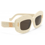 Loewe - Smooth Pavé Screen Sunglasses in Acetate - Ivory - Loewe Eyewear